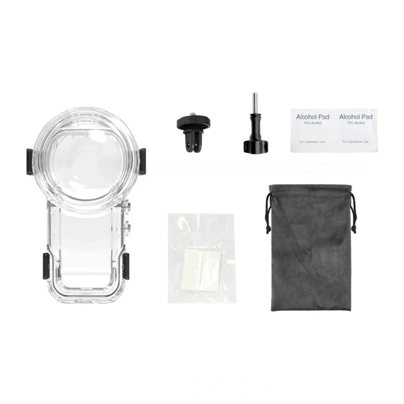Case Puluz Quick Release 60m Waterproof Diving Case for Insta360 X5 (transparent)
