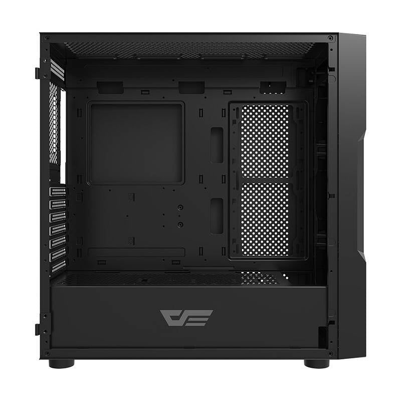 Darkflash DK431 Γυάλινη θήκη υπολογιστή (μαύρη) + 4 ανεμιστήρες RGB