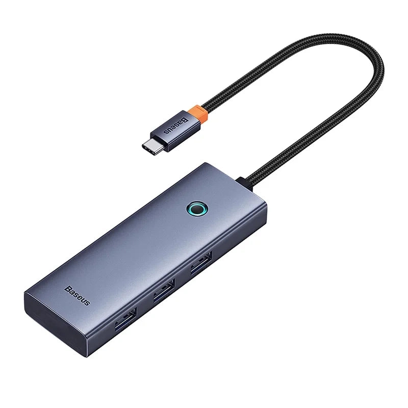 Baseus Docking Station UltraJoy USB-C σε HDMI4K 30Hz + 3xUSB 3.0 + PD, 5σε1 (Γκρι)
