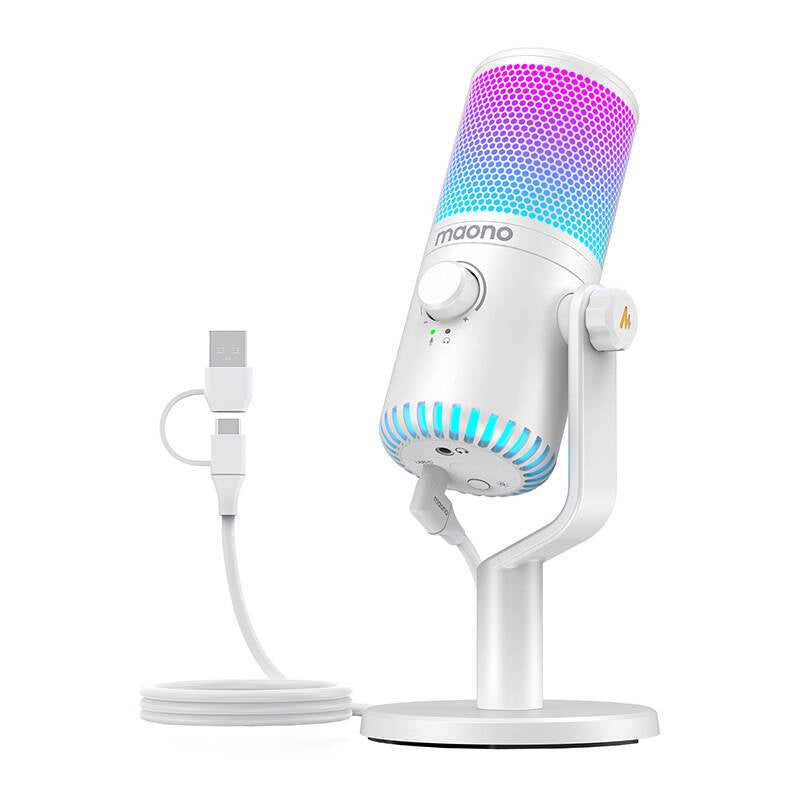 Maono Μικρόφωνο Gaming DM30RGB (Λευκό)