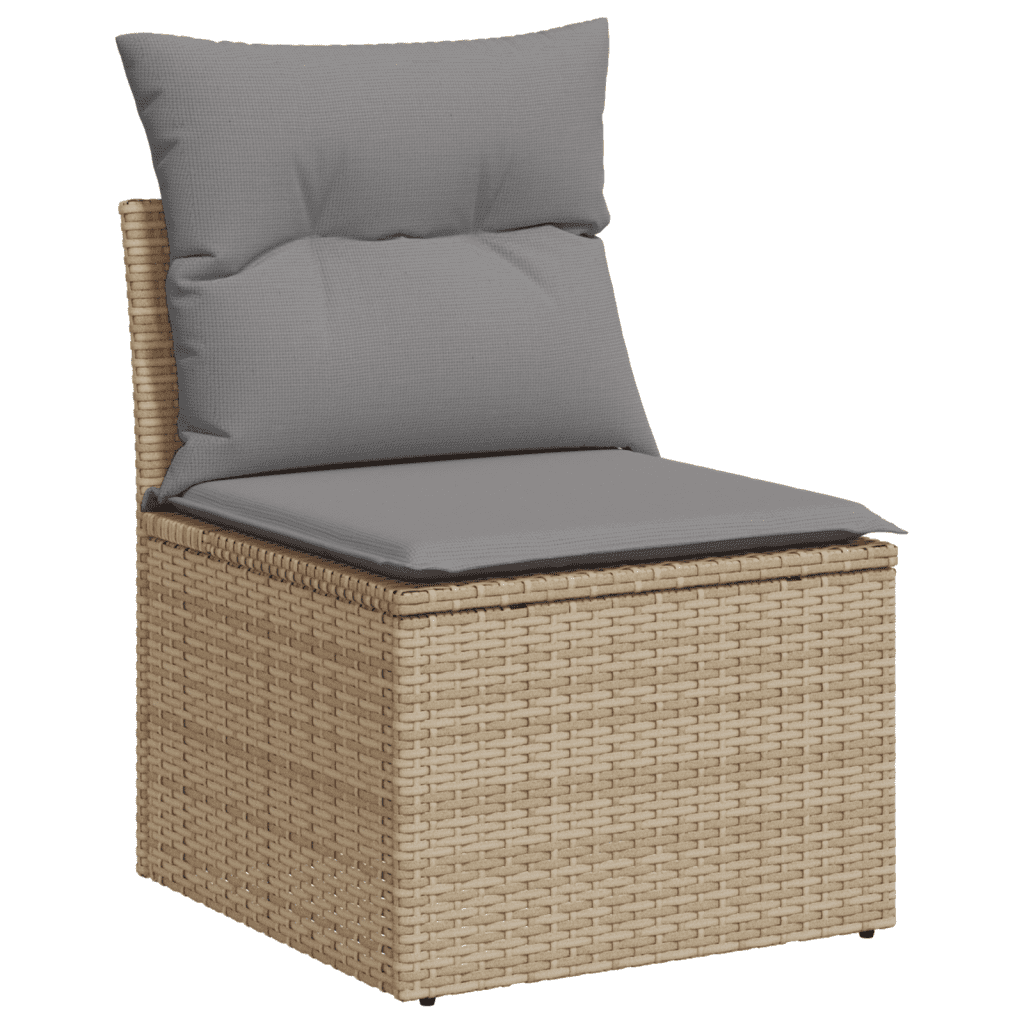 vidaXL Patio Sofa Set 5-θέσια Beige and Grey