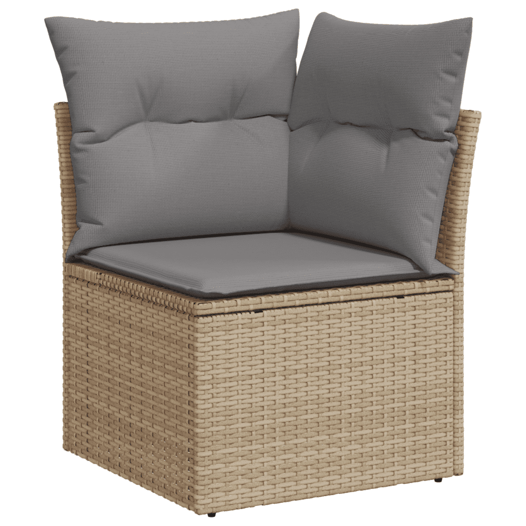 vidaXL Patio Sofa Set 5-θέσια Beige and Grey