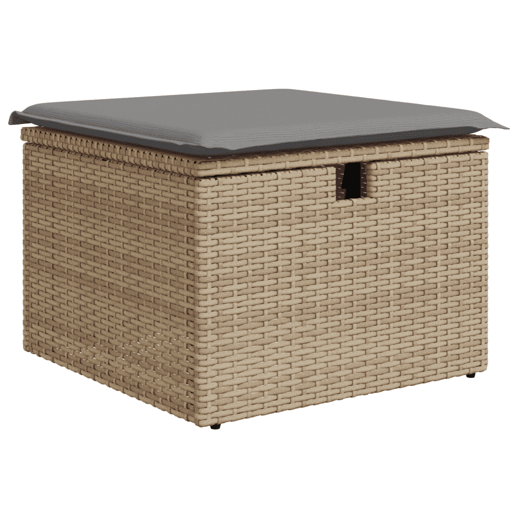 vidaXL Patio Sofa Set 7-θέσια Μίξη μπεζ και ανοιχτό γκρι
