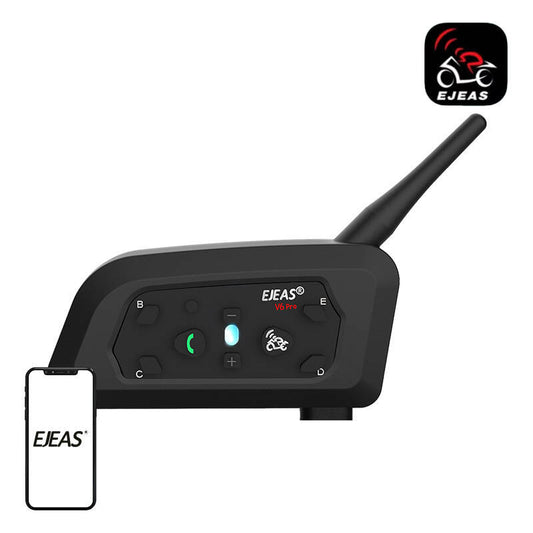 EJEAS Ενδοεπικοινωνία για Κράνος Μηχανής V6PRO+ (Μαύρο)