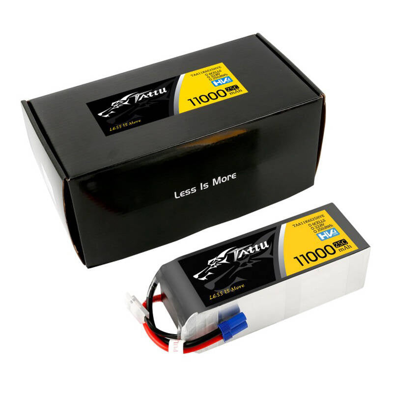Tattu 11000MAH 22.8V HV 25C 6S1P Lipo Battery Pack with EC5 Plug