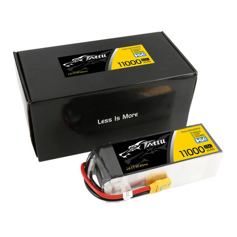 Tattu 11000MAH 22.8V HV 25C 6S1P Lipo Battery Pack with XT90-S(anti-spark) Plug