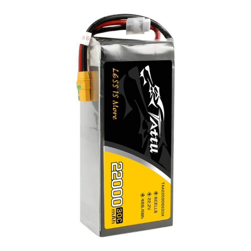 Tattu 22000mAh 22.2V 30C 6S1P Lipo Battery Pack with XT90-S plug
