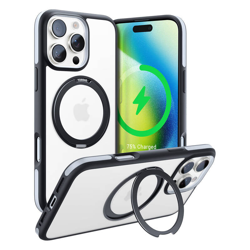 Etui Torras Ostand R Fusion for iPhone 16 ProMax (Black)
