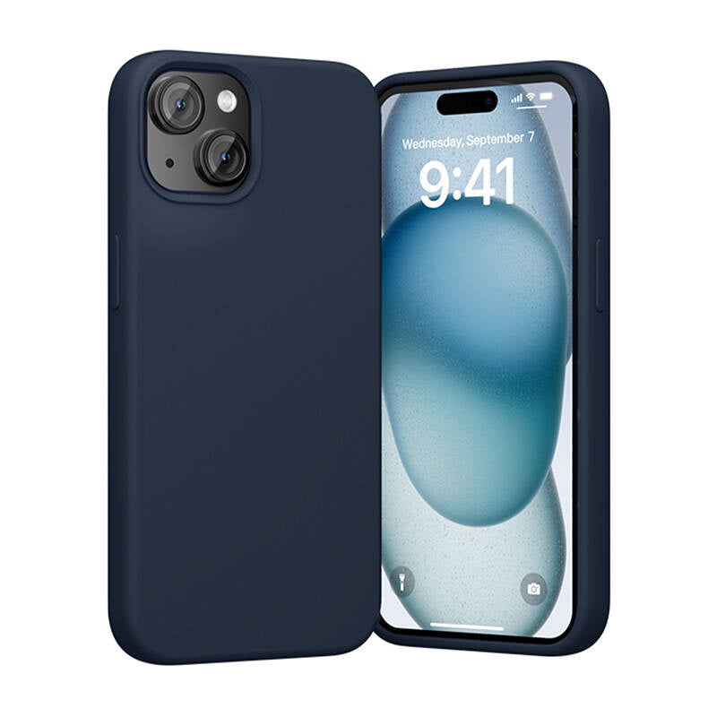 Silicone Case Vention KUFL0-20 to iPhone 15 Plus (blue)