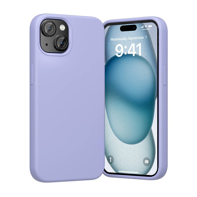 Silicone Case Vention KUFV0-20 for iPhone 15 Plus (purple)
