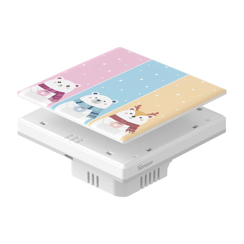 Decorative cover / panel for T5 touch wall switch SONOFF Cartoon 3C