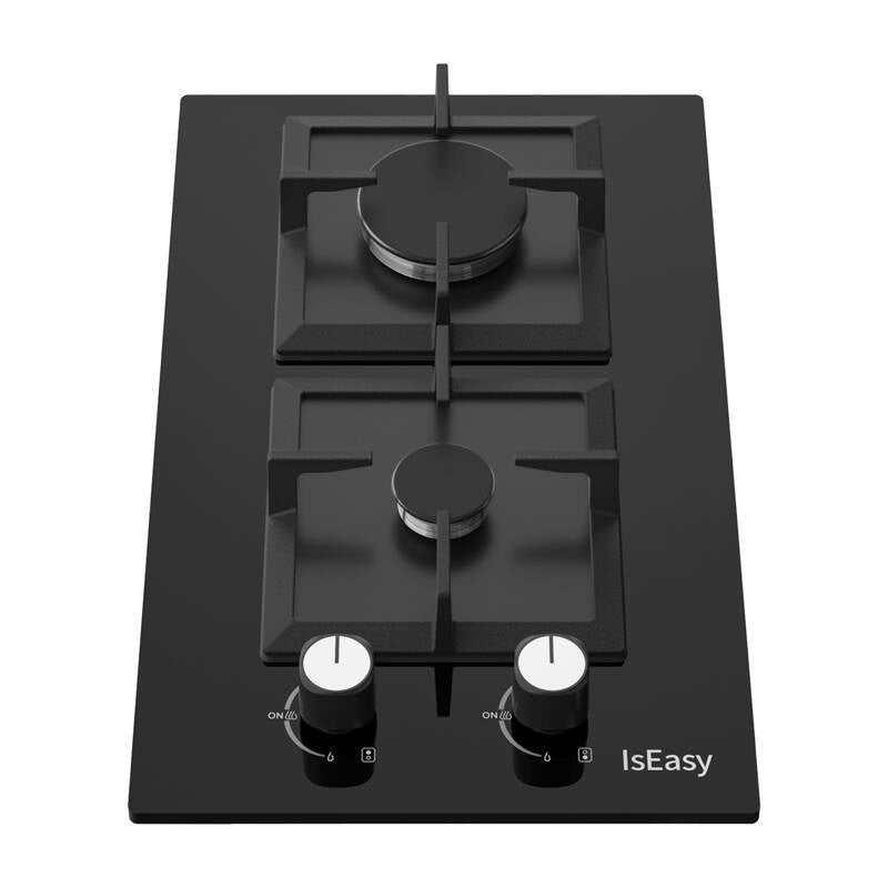 Glass Gas Stove IsEasy MGBG-312S2C two-zones (square)