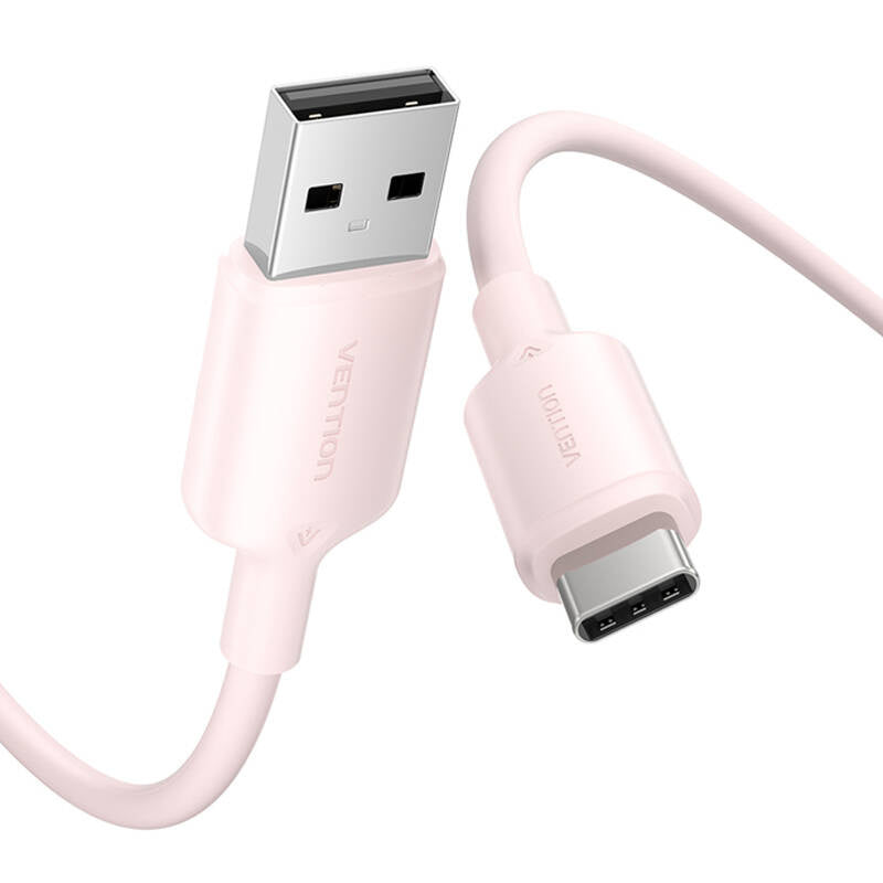 USB 2.0 A Male to C Male 3A Cable Vention CTQPH 2M (Pink)