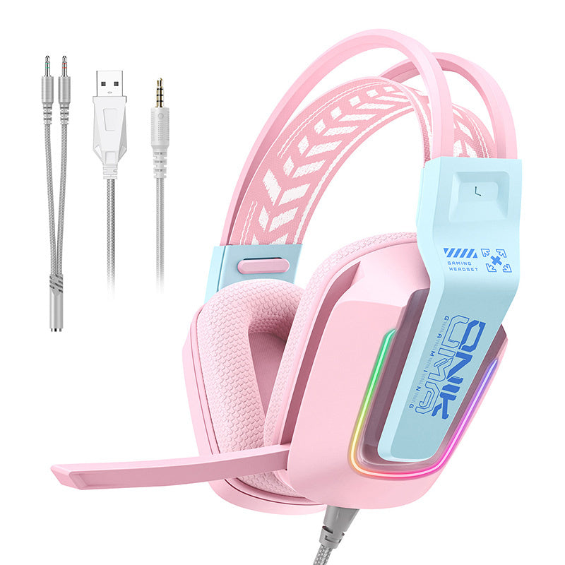Headset X13 Pink Gaming headphones ONIKUMA X13