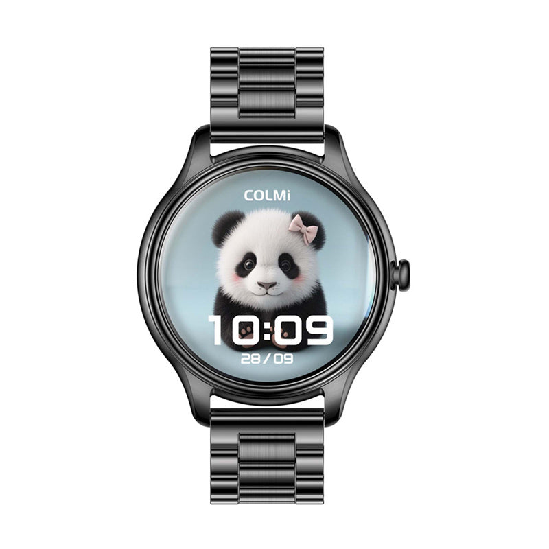 Smart Watch COLMI L28 (Black + Black steel strap)