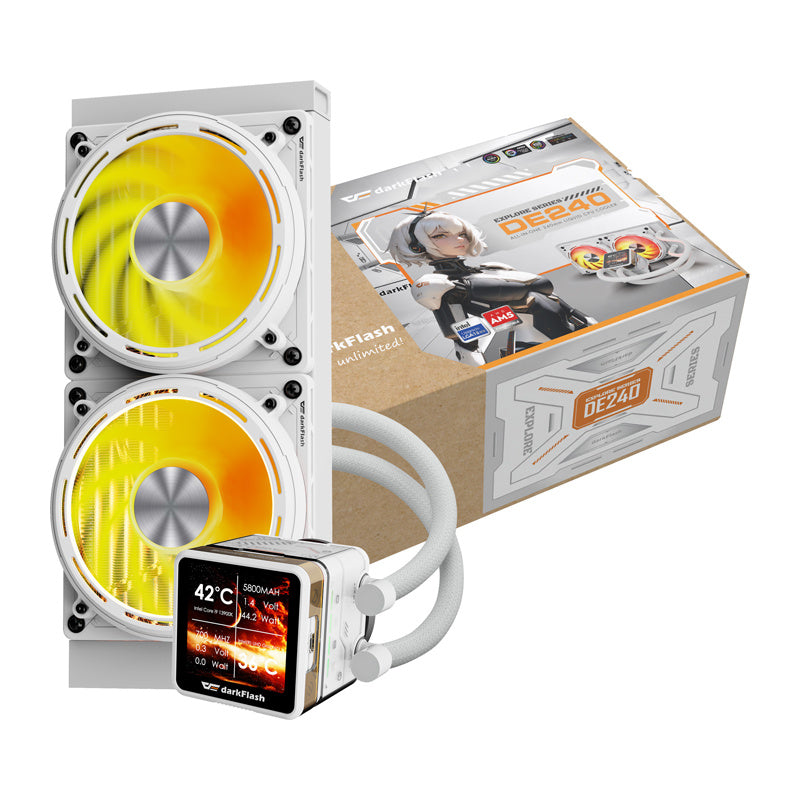 DarkFlash Water Cooler DE240 White