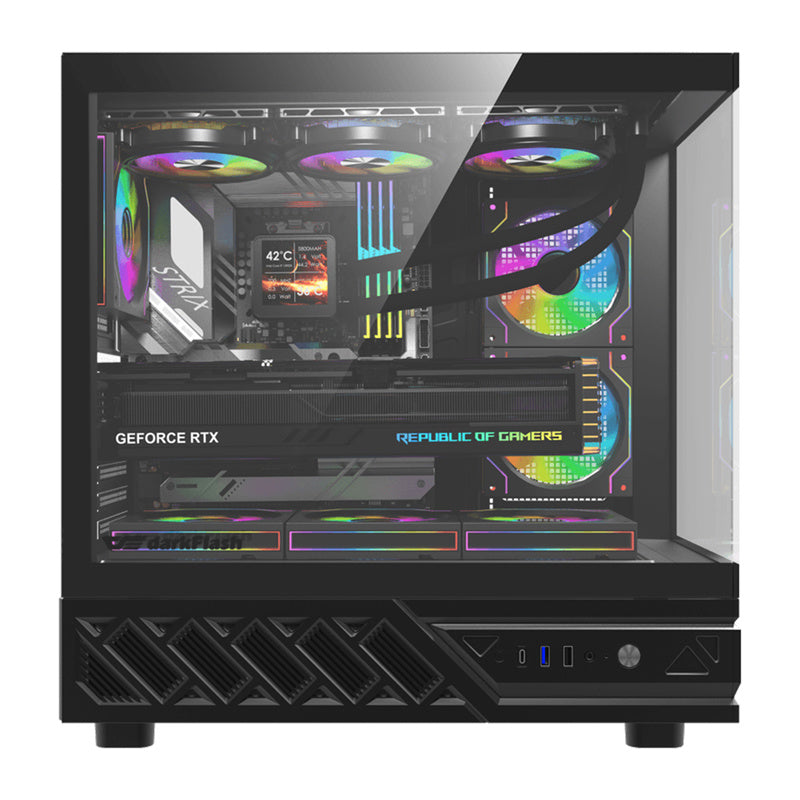DarkFlash Computer Case DS950+screen Black (+6 Fans)
