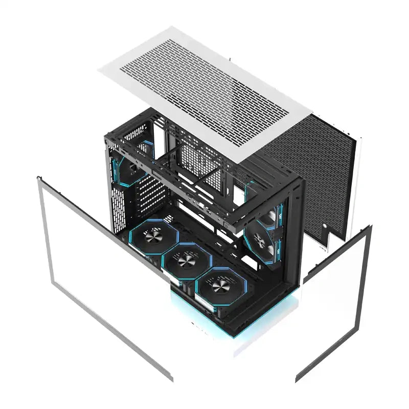 Computer case DarkFlash F1 + 6 fans (white)