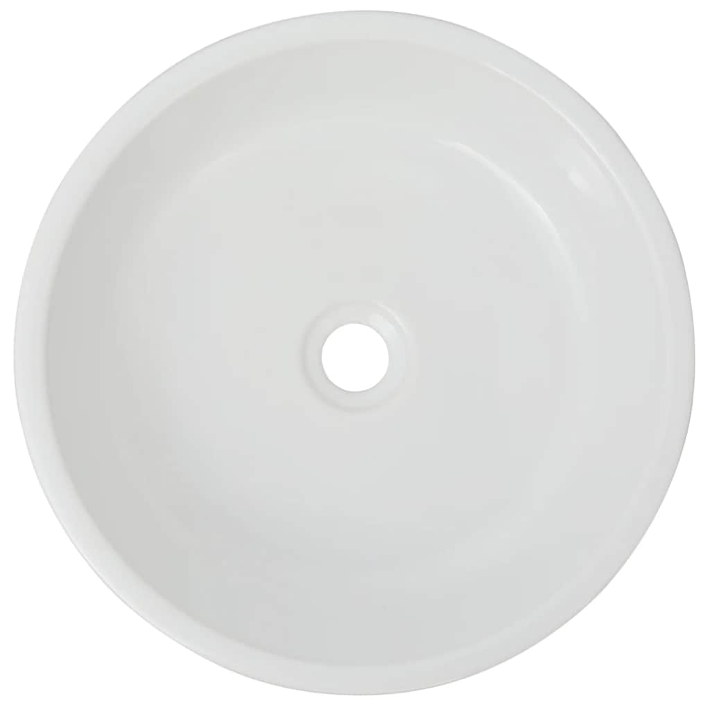 vidaXL Νιπτήρας Στρογγυλός Λευκός 42 x 12 εκ. Κεραμικός