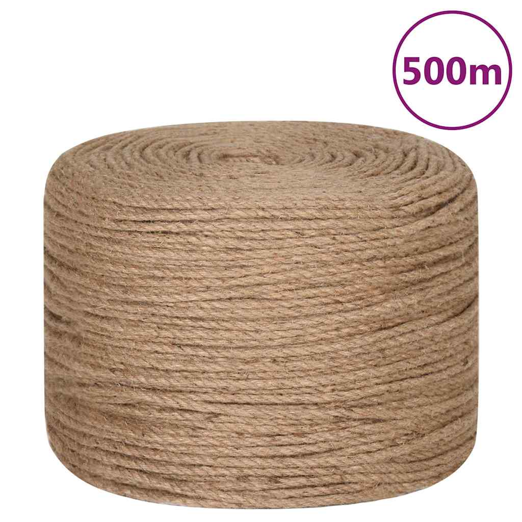 vidaXL Σχοινί 6 χιλ. 500 μ. από 100% Γιούτα