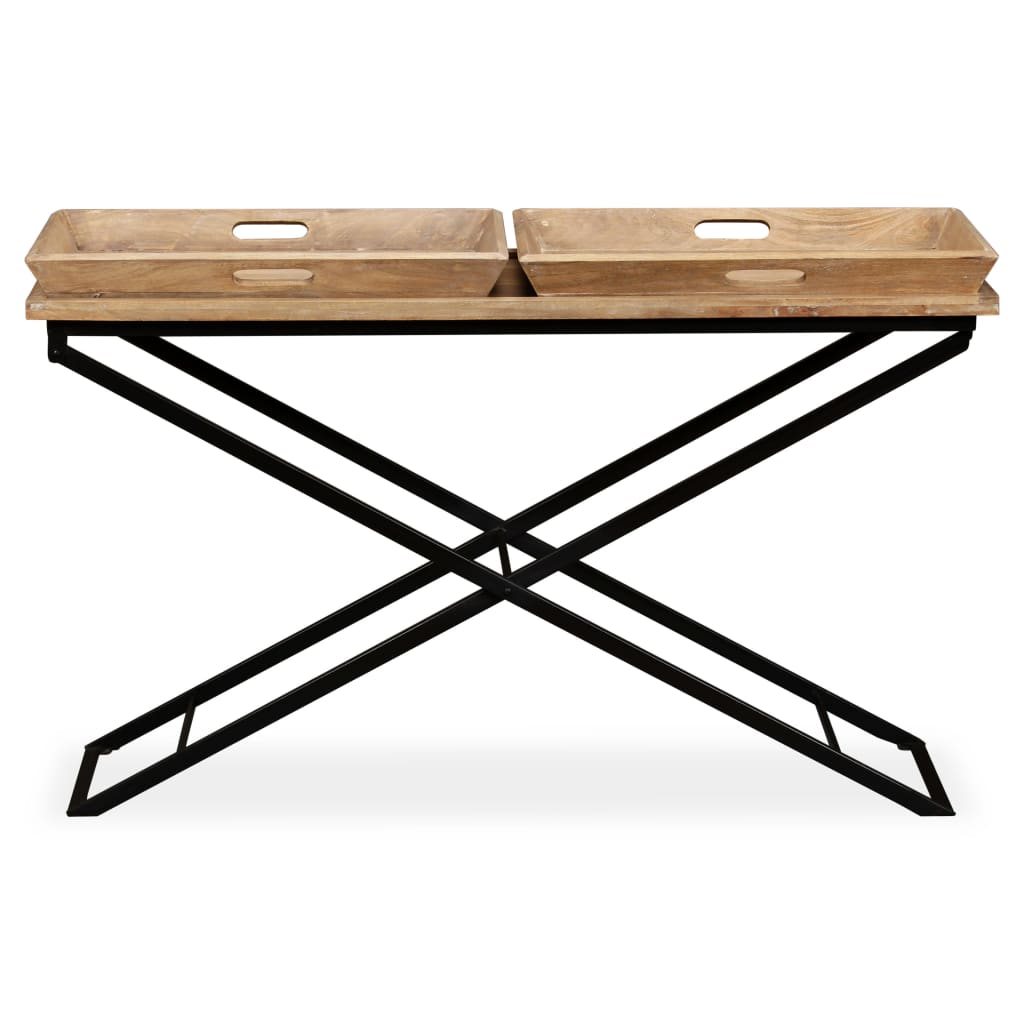 vidaXL Κονσόλα Τραπέζι 130 x 40 x 80 εκ. από Μασίφ Ξύλο Μάνγκο