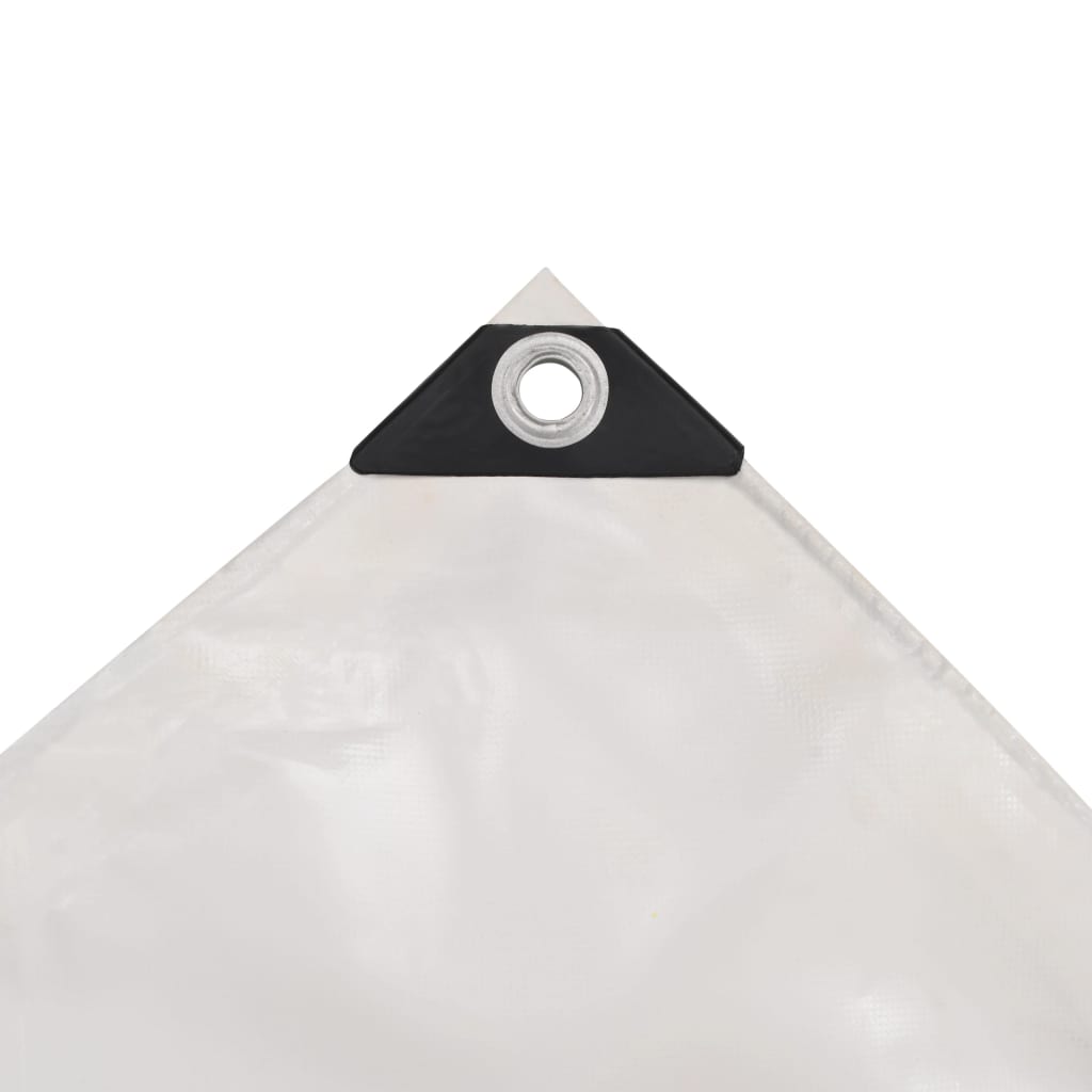 vidaXL Μουσαμάς 650 γρ./μ.² Λευκός 4 x 6 μ.