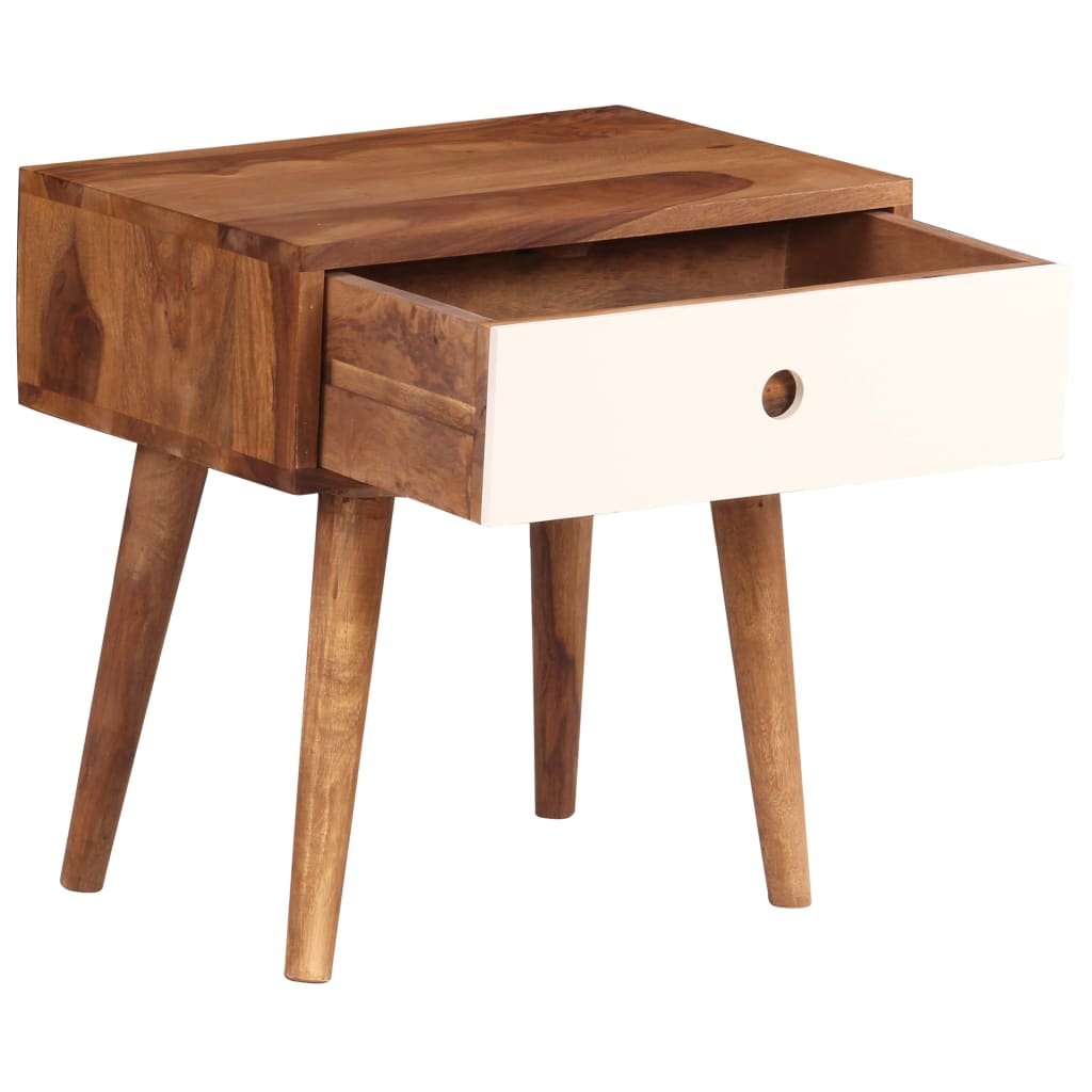 vidaXL Κομοδίνο 45 x 30 x 45 εκ. από Μασίφ Ξύλο Ακακίας