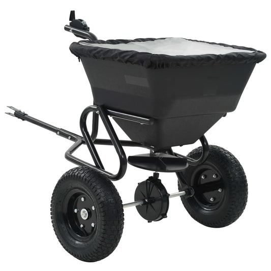 vidaXL Διανομέας Αλατιού Ελκόμενος 45 L 125x74x79 εκ. από PVC/Ατσάλι