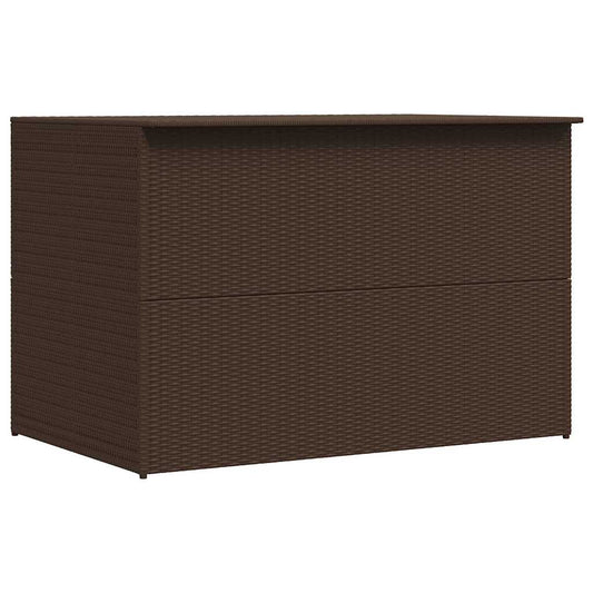 vidaXL Μπαούλο Εξωτερικού Χώρου Καφέ 150x100x100 εκ. Συνθετικό Ρατάν