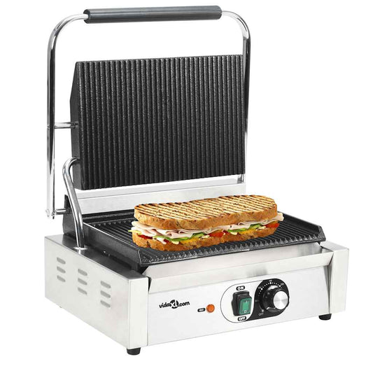 vidaXL Τοστιέρα Ραβδωτή Panini 2200 W 43 x 30,5 x 20 εκ.