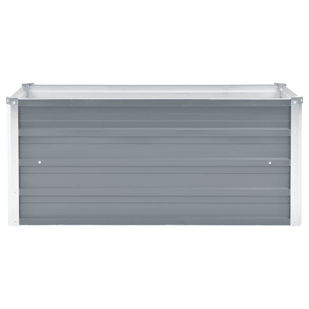 vidaXL Ζαρντινιέρα Υπερυψωμένη Γκρι 100x40x45 εκ. Γαλβανισμ. Χάλυβας