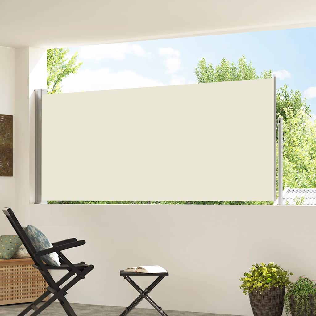 vidaXL Σκίαστρο Πλαϊνό Συρόμενο Κρεμ 117x314 εκ.