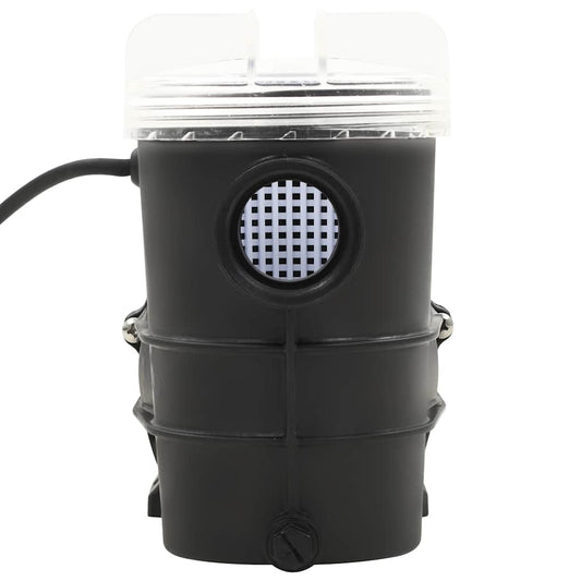 vidaXL Αντλία Πισίνας με Χρονοδιακόπτη Μαύρη 0,25 HP 8000 Λίτρα / Ώρα