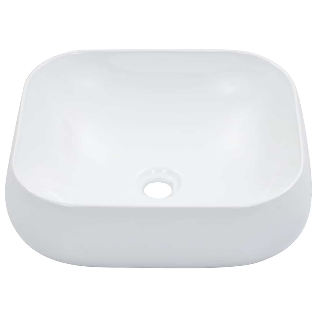 vidaXL Νιπτήρας Λευκός 44,5 x 39,5 x 14,5 εκ. Κεραμικός