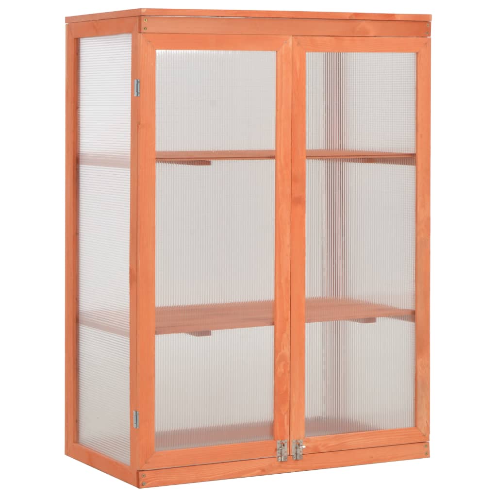 vidaXL Θερμοκήπιο 75 x 47 x 109 εκ. Ξύλινο