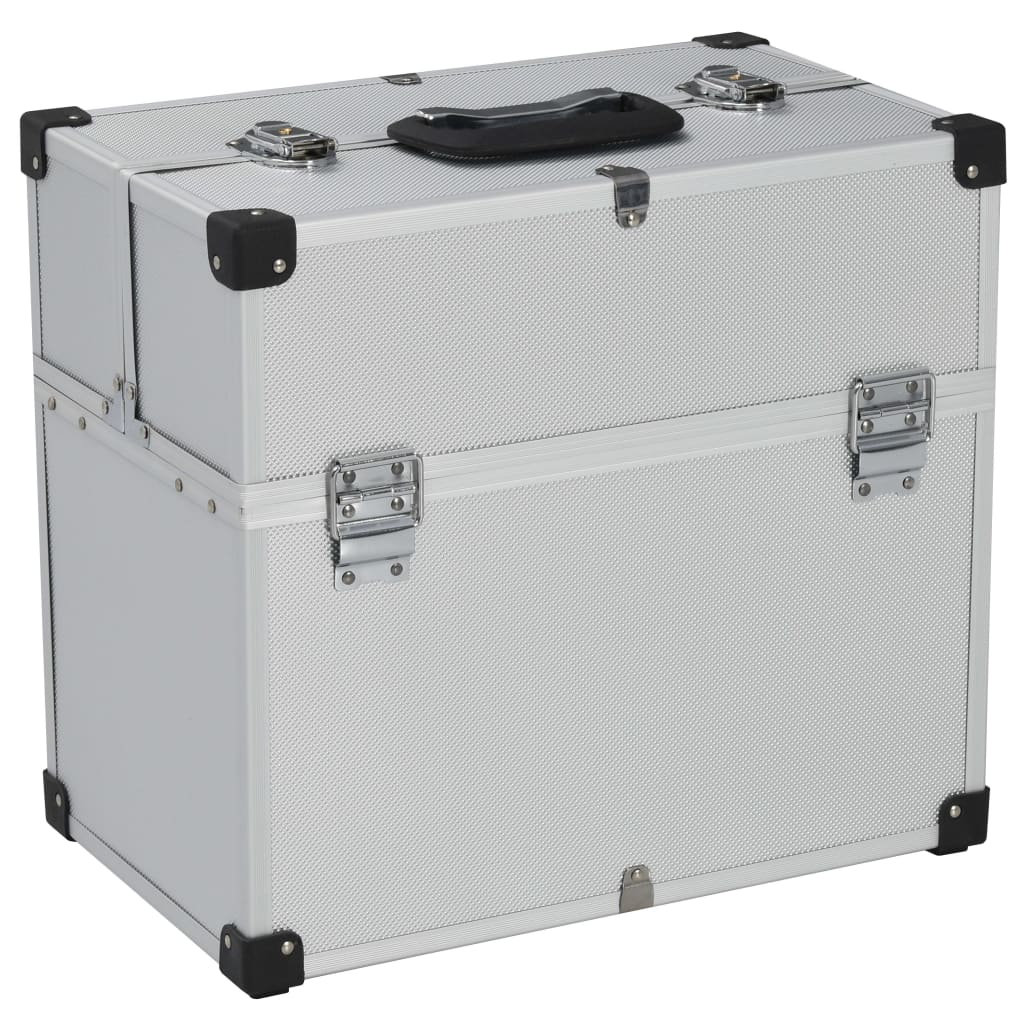 vidaXL Εργαλειοθήκη Ασημί 38 x 22,5 x 34 εκ. Αλουμινίου