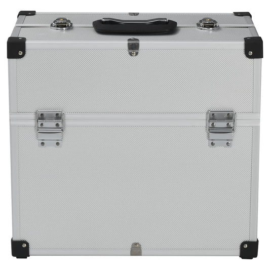 vidaXL Εργαλειοθήκη Ασημί 38 x 22,5 x 34 εκ. Αλουμινίου
