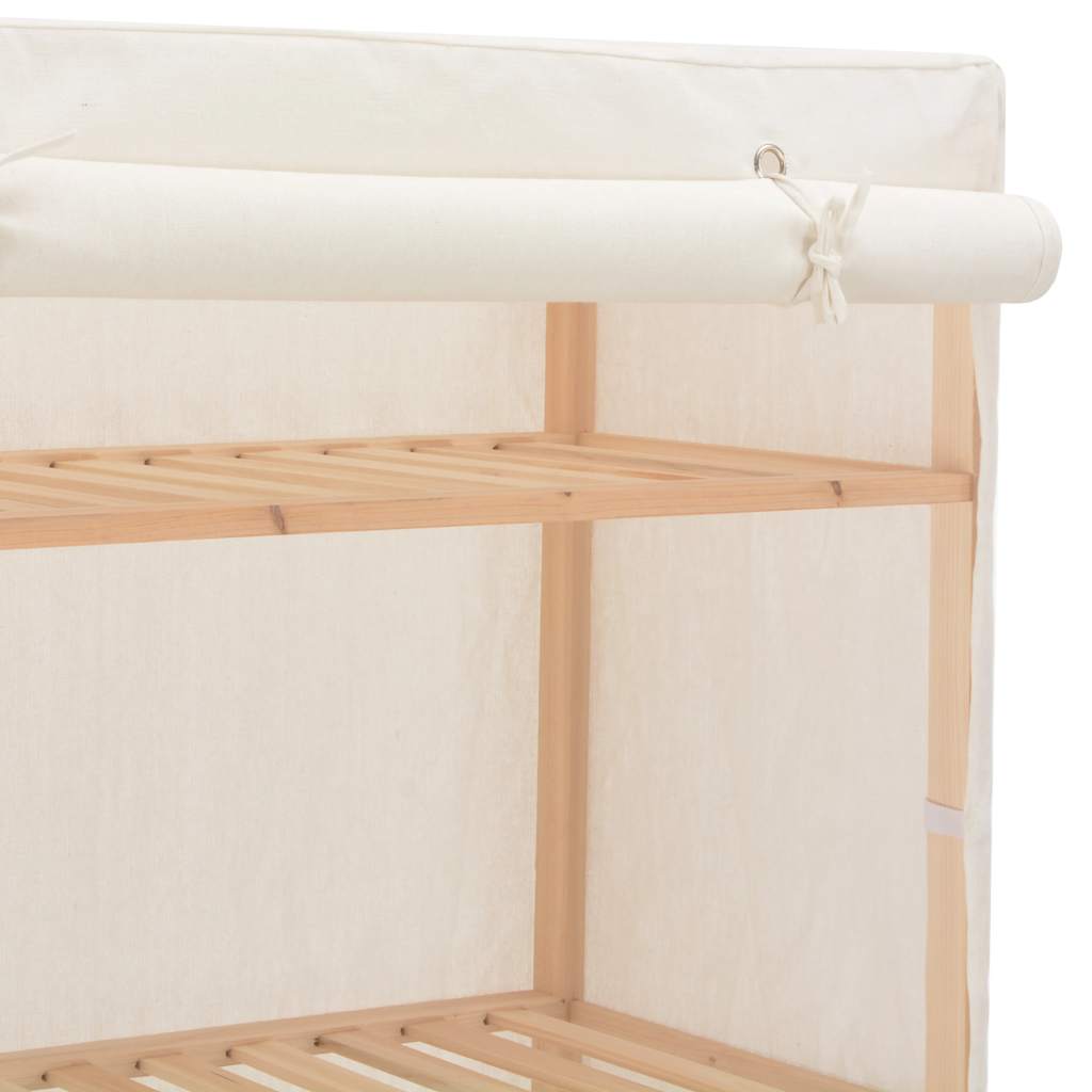 vidaXL Ντουλάπα Λευκή 79 x 40 x 170 εκ. Υφασμάτινη