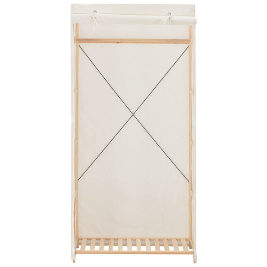 vidaXL Ντουλάπα Λευκή 79 x 40 x 170 εκ. Υφασμάτινη