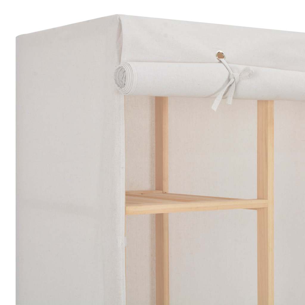 vidaXL Ντουλάπα Λευκή 135 x 40 x 170 εκ. Υφασμάτινη