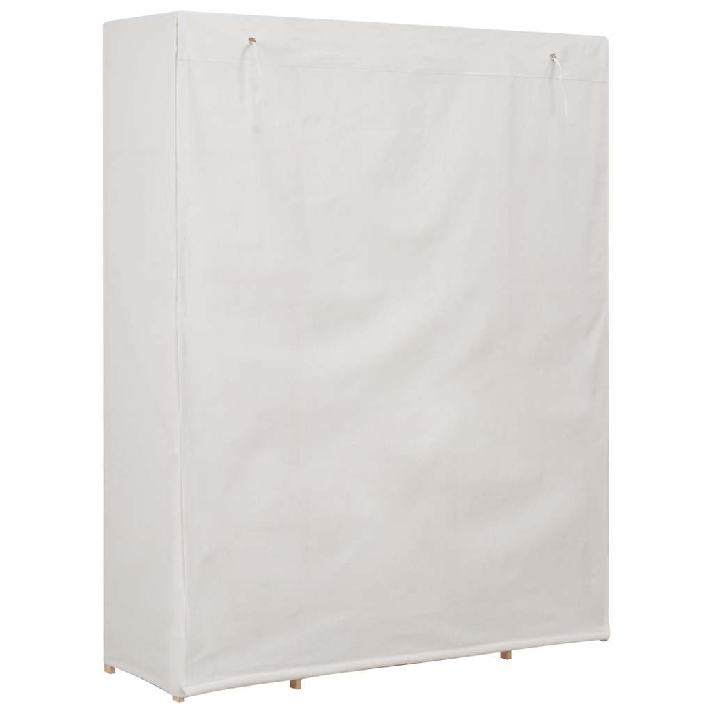 vidaXL Ντουλάπα Λευκή 135 x 40 x 170 εκ. Υφασμάτινη