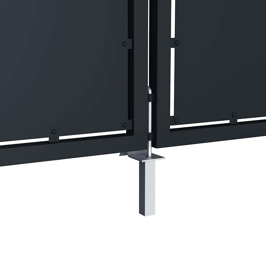 vidaXL Πόρτα Κήπου Ατσάλινη 350x100 εκ. Ανθρακί