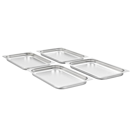 vidaXL Λεκάνες Gastronorm 4 τεμ. GN 1/1 40 χιλ. από Ανοξείδωτο Ατσάλι