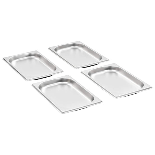 vidaXL Λεκάνες Gastronorm 12 τεμ. GN 1/4 20 χιλ. από Ανοξείδωτο Ατσάλι