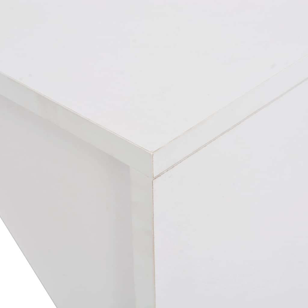vidaXL Τραπέζι Μπαρ με Ράφι Λευκό 115 x 59 x 200 εκ.