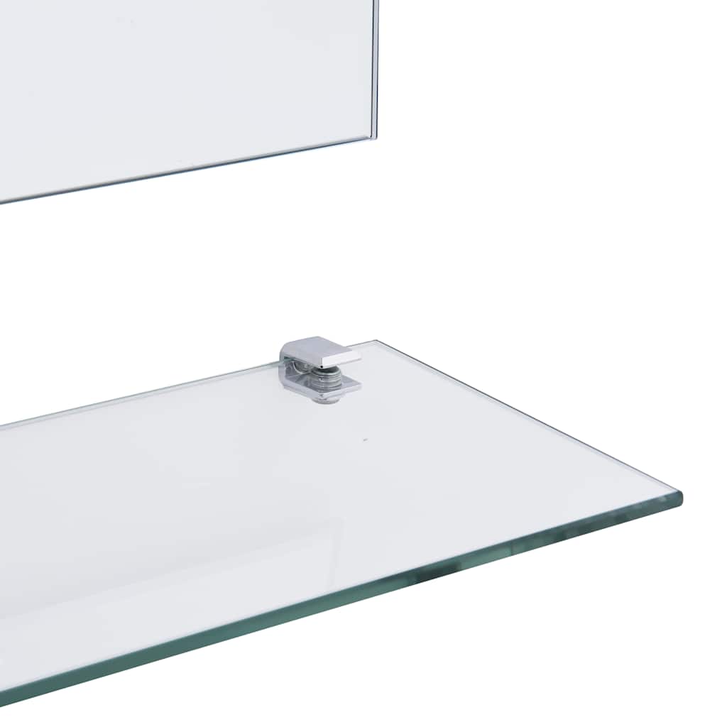 vidaXL Καθρέφτης Τοίχου Ασημί 50 x 60 εκ. με 5 Ράφια