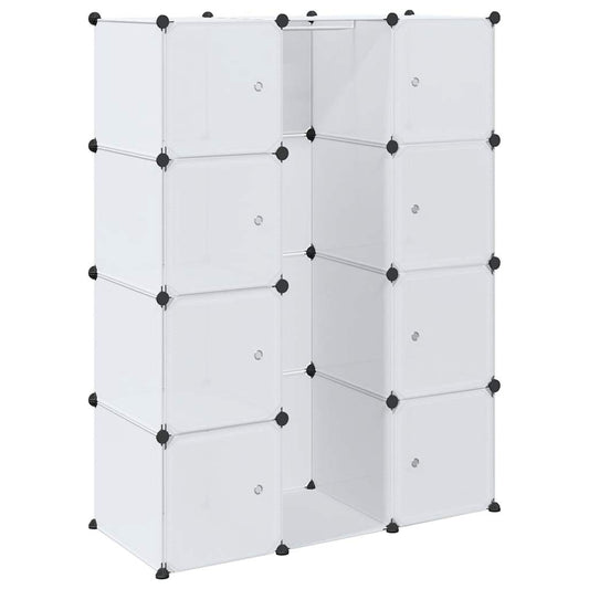 vidaXL Ντουλάπα Σπονδυλωτή 9 Τμήματα Άσπρη 109x36,5x143 εκ.
