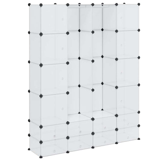 vidaXL Ντουλάπα Σπονδυλωτή 18 Τμήματα Άσπρη 37 x 146 x 180,5 εκ
