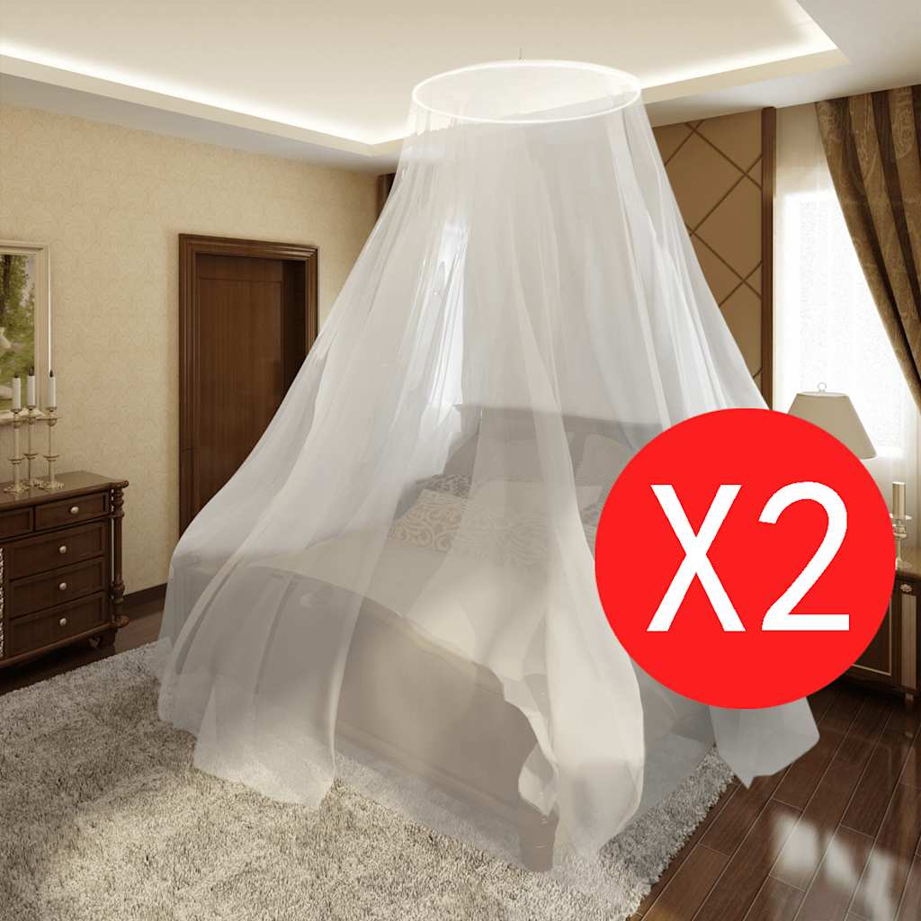 vidaXL Κουνουπιέρα Στρογγυλή 2 τεμ. 56 x 325 x 230 εκ.
