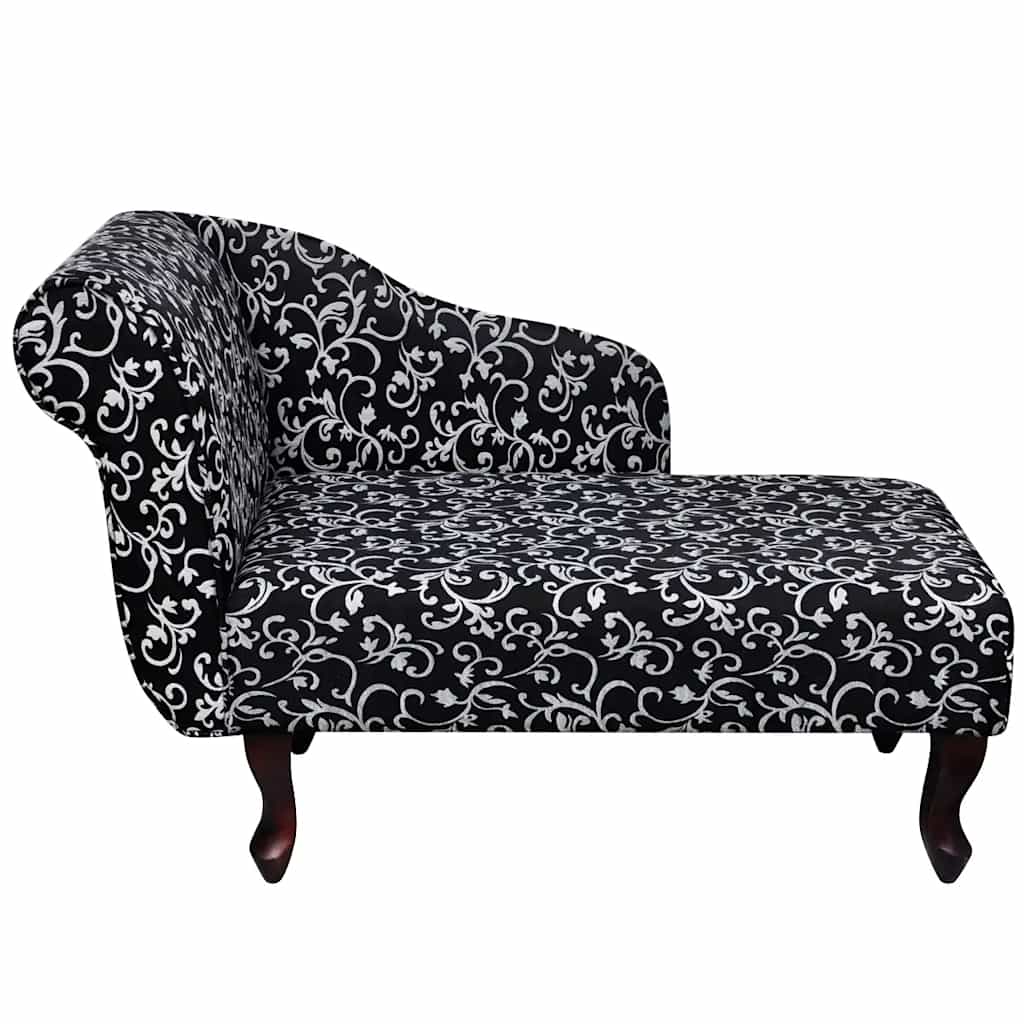 vidaXL Ανάκλιντρο Ασπρόμαυρο Υφασμάτινο